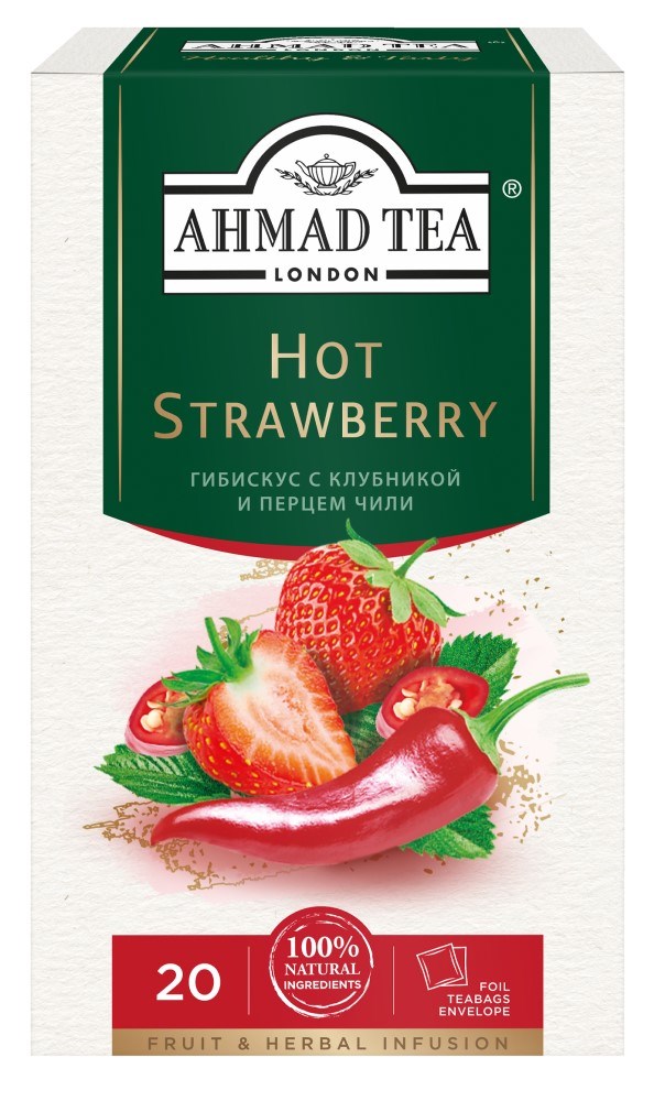 

Чай травяной Ahmad Tea гибискус, клубника, перец чили 20 шт. х 1.8 г