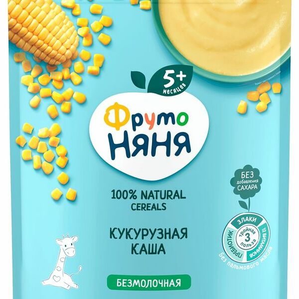 Каша детская Фрутоняня безмолочная кукурузная, с 5 месяцев, 180 г