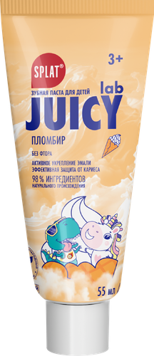

Зубная паста Splat Juicy Lab Пломбир детская без фтора 55 мл