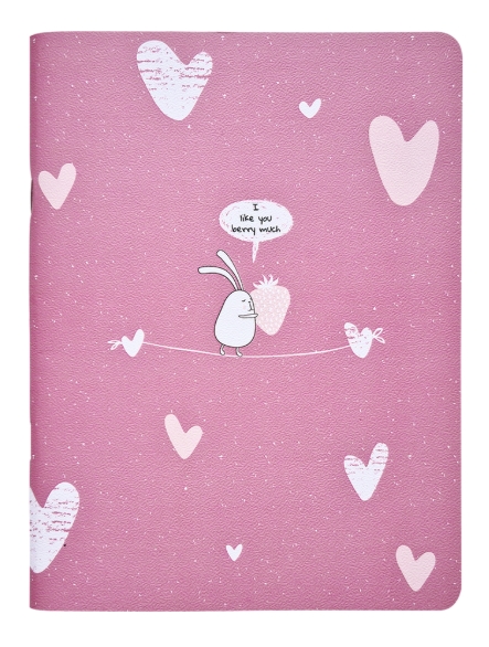 

Тетрадь общая Be Smart Bunny Сердца А5 48 листов в клетку розовый
