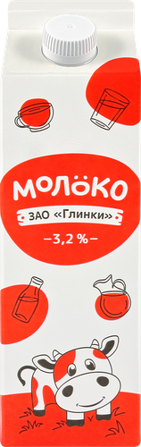 

Молоко Глинки пастеризованное 3.2% 900 мл
