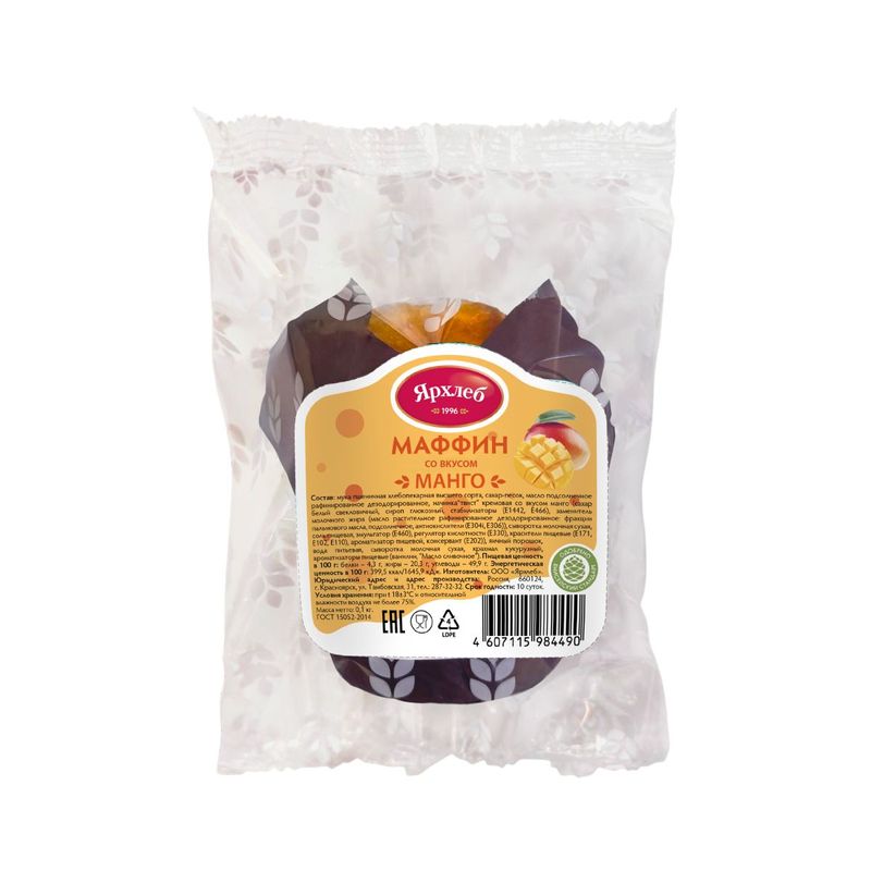 

Маффин Ярхлеб со вкусом манго 100 г