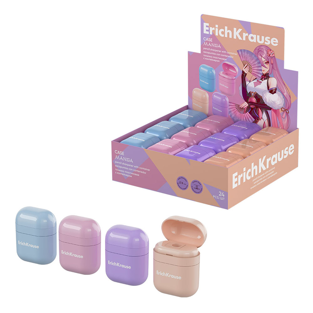 

Точилка ErichKrause Case Manga пластиковая с контейнером 1 шт. цвет в ассортименте