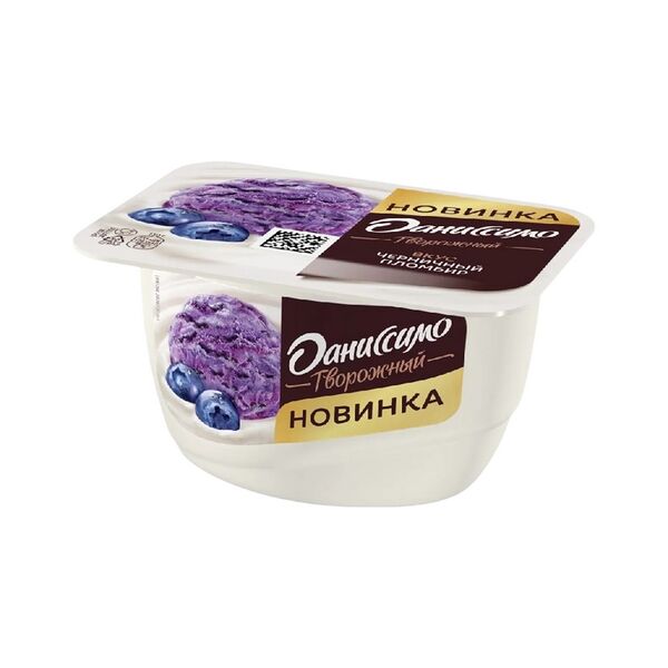 Продукт творожный Даниссимо черничный пломбир 5,6% 130г