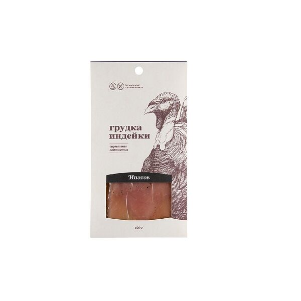 Продукт из м/пт с/к сорт экстра Грудка индейки с/в подкопченная 100г Мясные деликатесы