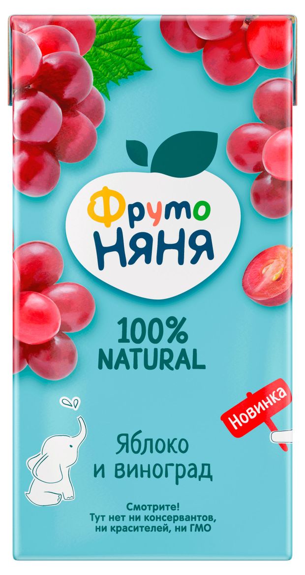 

Нектар ФрутоНяня Яблоко и виноград 500 мл