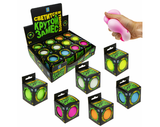

Игрушка-антистресс 1Toy Шар крутой замес 7 см 1 шт., цвет в ассортименте