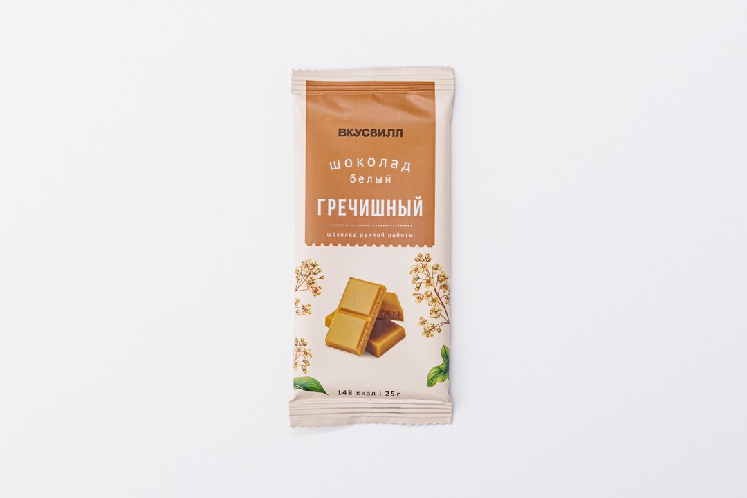 

Шоколад белый Вкусвилл гречишный, 25 г