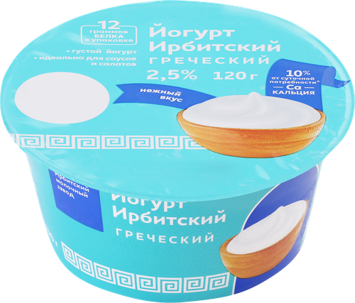 

Греческий йогурт Ирбитский молочный завод 2.5% 120 г
