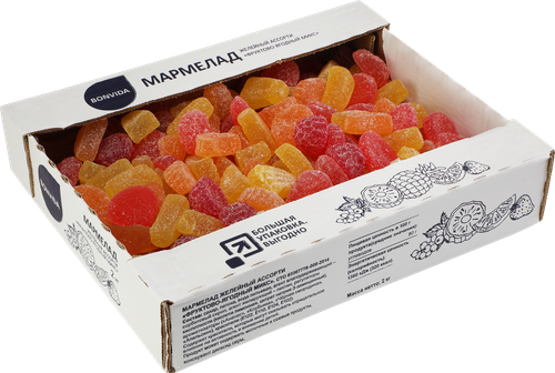 

Мармелад желейный Bonvida Фруктово-ягодный микс 2 кг
