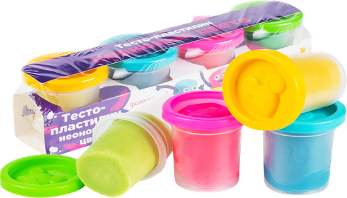 

Набор игровой Genio Kids Тесто-пластилин Неон 4 шт.