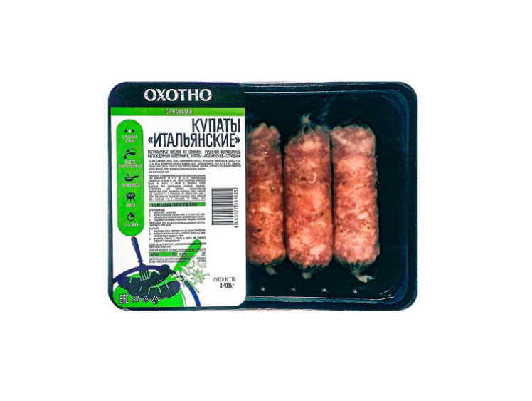 

Купаты Охотно Итальянские с травами 400 г