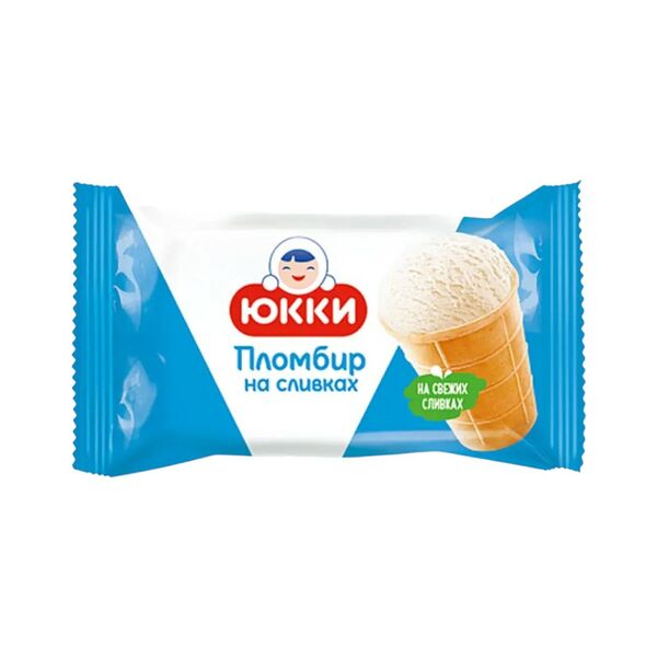 Мороженое пломб с аром ван в ваф стак Пломбир на сливках 75г  полим упак Юкки