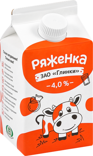 

Ряженка Глинки 4% 500 г