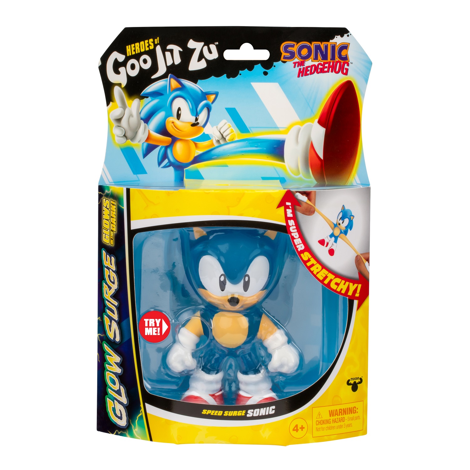 

Игрушка GooJitZu Соник Glow Surge тянущаяся фигурка 12.5 см