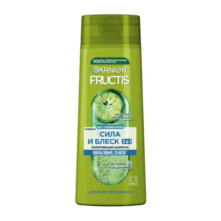 

Шампунь для волос Garnier Fructis Сила и блеск 2в1 400 мл