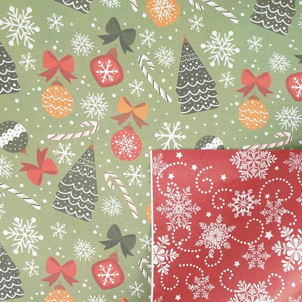 Бумага обёрточная двухсторонняя, 70х100 см, в ассортименте