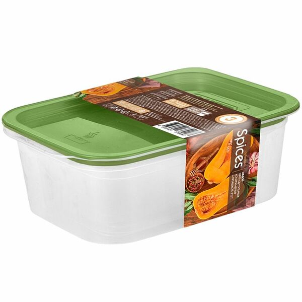 Набор контейнеров Hitt прямоугольных с крышкой 3 шт