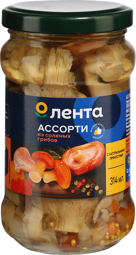 Ассорти Лента грибное соленое 280 г