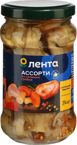 

Ассорти Лента грибное соленое 280 г