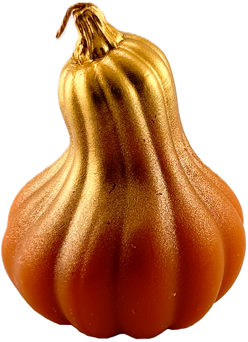 Свеча Homeclub Тыква малая с позолотой 6x8 см