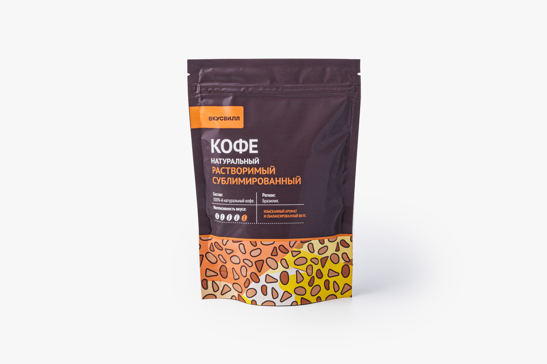 

Кофе натуральный растворимый сублимированный Вкусвилл 100 г