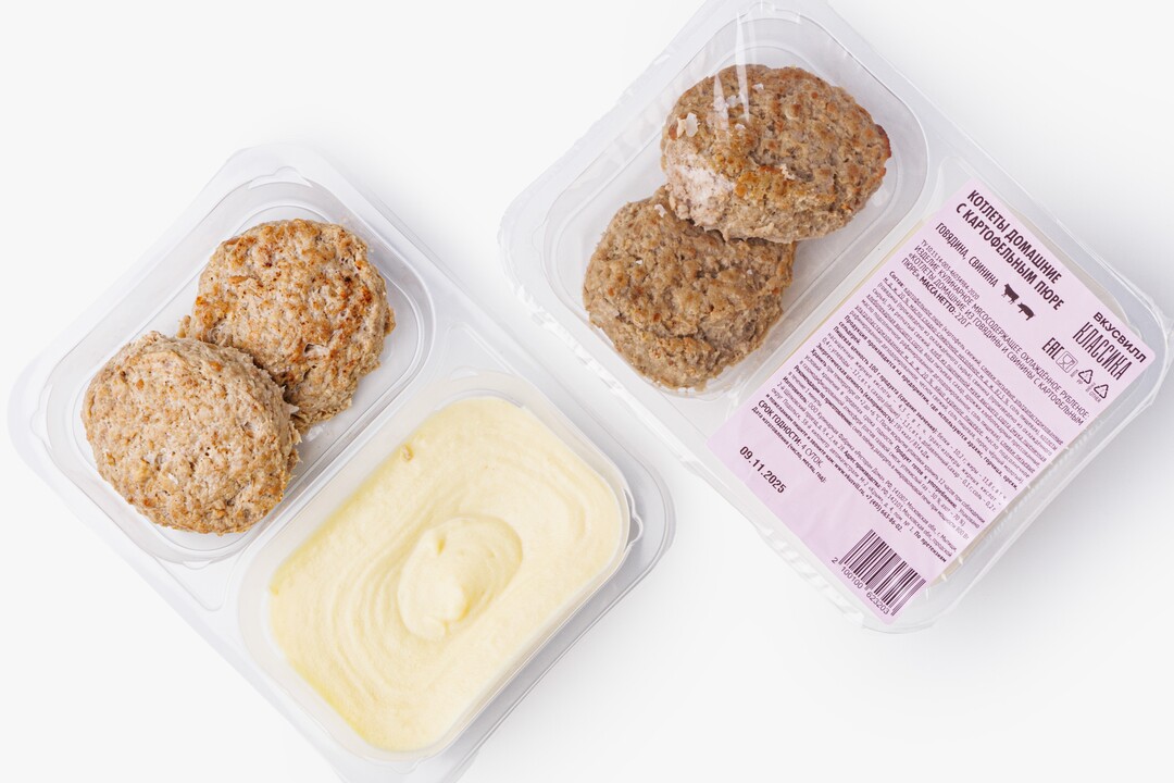 

Котлеты Домашние с картофельным пюре ВкусВилл 220 г