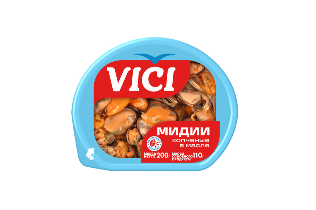 

Мидии в масле Vici копченые 200 г