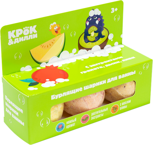 

Бурлящие шарики д/ванны КРОК&ДИЛЛИ Зеленый