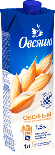 

Напиток овсяный Овсяша 1.5% 1 л