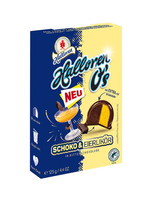 

Конфеты шоколадные Halloren Schoko&Eierlikör с какао и яичным ликером 125 г