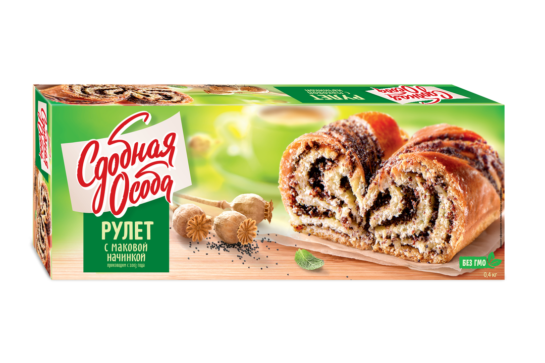 

Рулет Сдобная особа с маковой начинкой 400 г