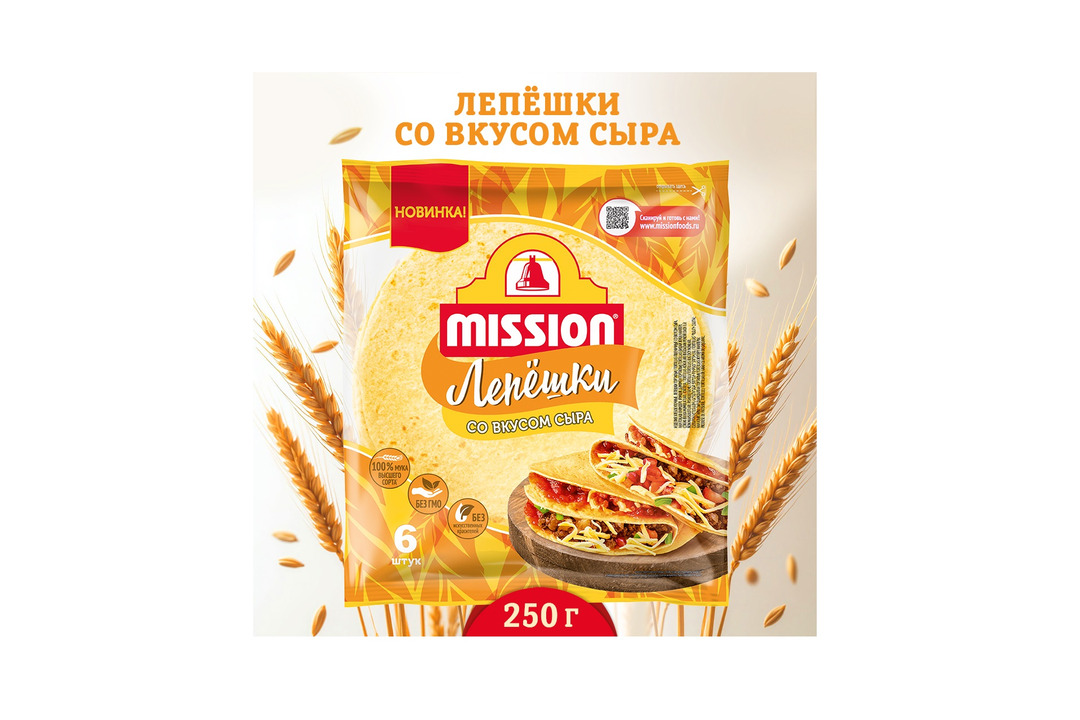 

Лепешки Mission со вкусом сыра 6 шт. 250 г
