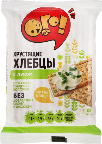 

Хлебцы хрустящие Ого! с луком 75 г
