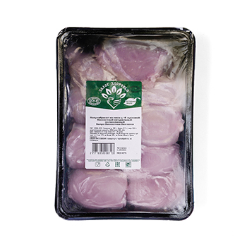 

Бедро бескостное цыпленка-бройлера Залог здоровья без кожи охлаждённое вес