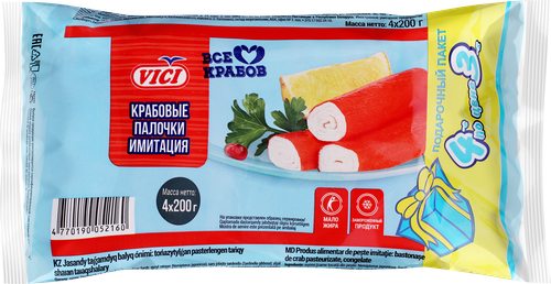 

Крабовые палочки замороженные Vici 800 г