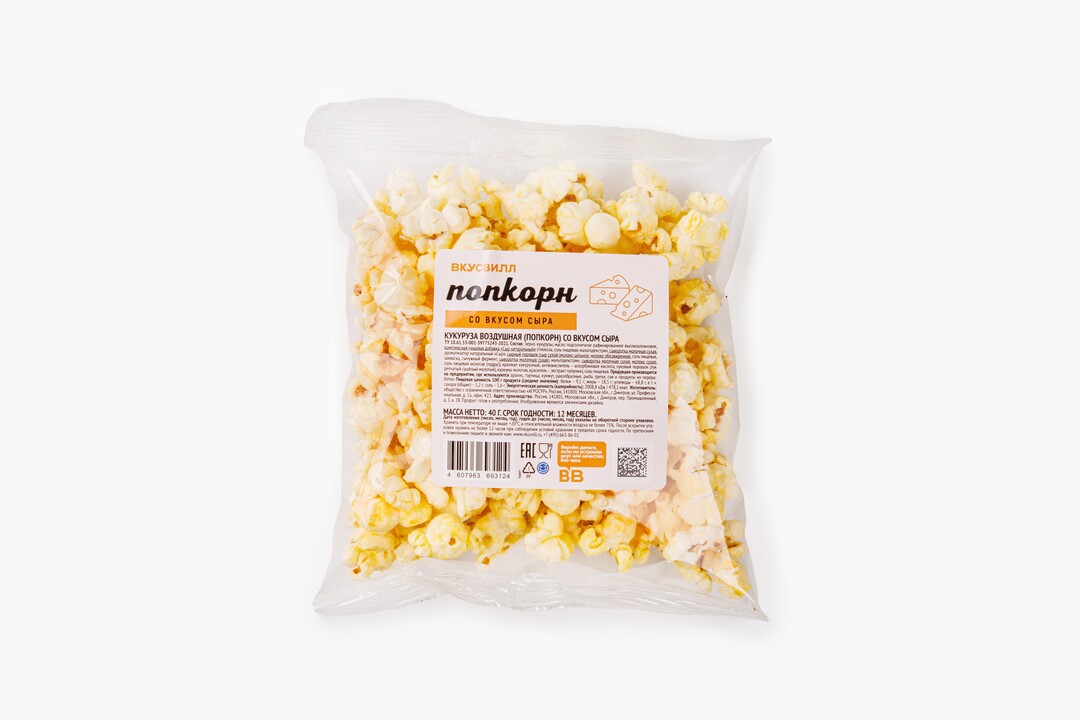 

Попкорн ВкусВилл Сыр 40 г