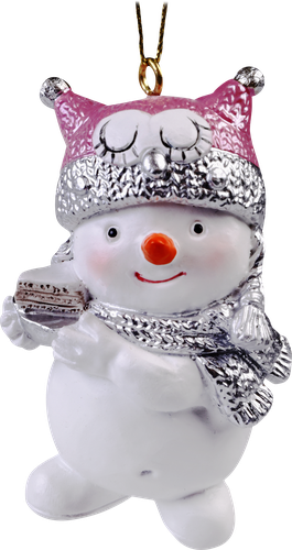 

Украшение елочное Homeclub Снеговик в смешной шапочке 8.2 см 1 шт в ассортименте