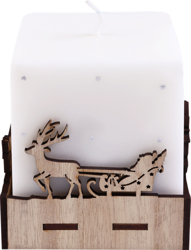 

Свеча HOMECLUB Рождественский куб 10,6см, ароматизированная, деревянная подставка, в ассортименте