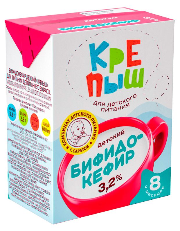

Бифидокефир Крепыш с 8 месяцев 3.2%, 200 г