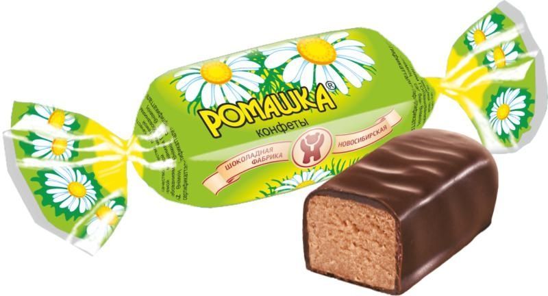 

Конфеты Новосибирская ШФ Ромашка глазированные вес