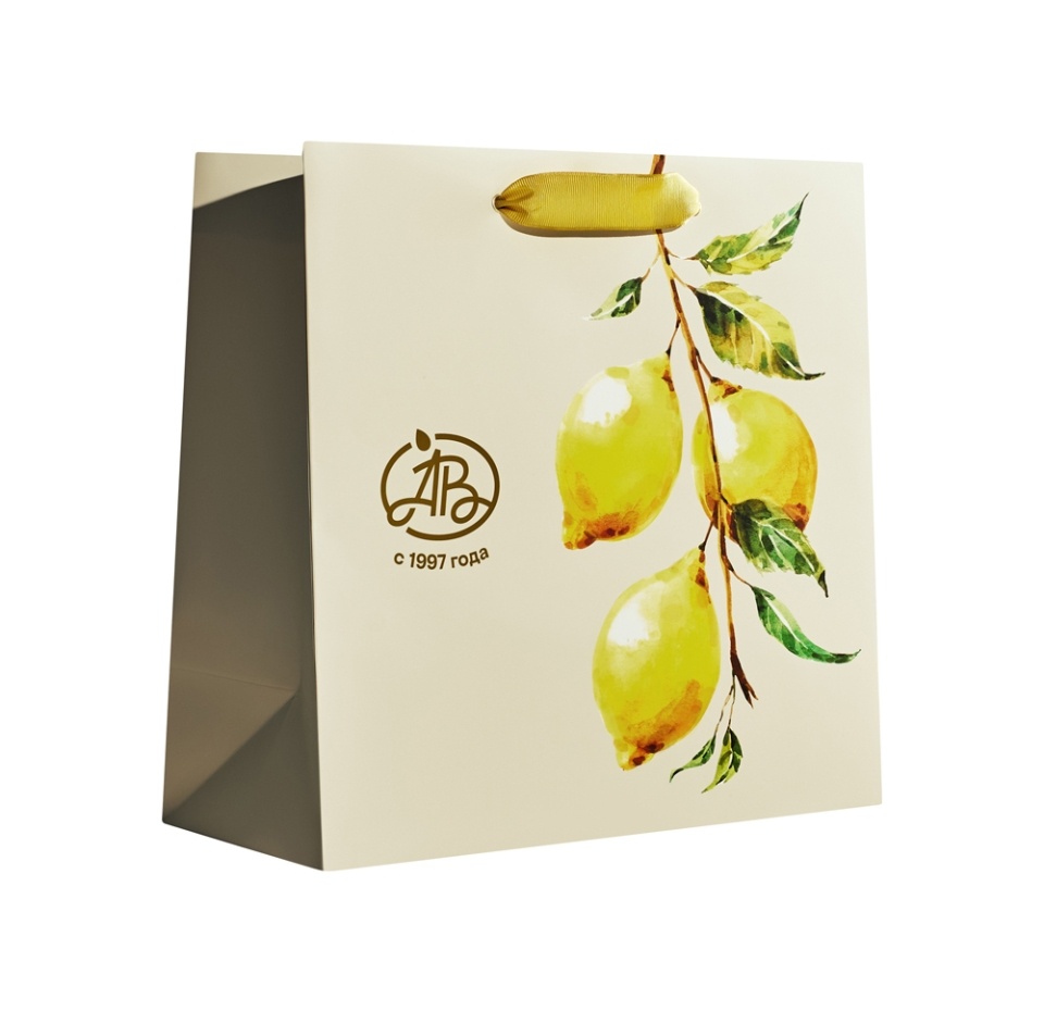 

Пакет подарочный Азбука вкуса Фруктовая коллекция Лимон M 30х30х14 см