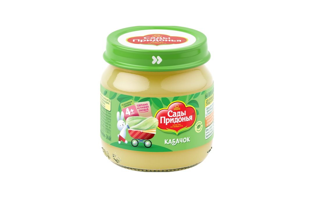 

Пюре овощное Сады Придонья кабачок с 4 месяцев 80 г