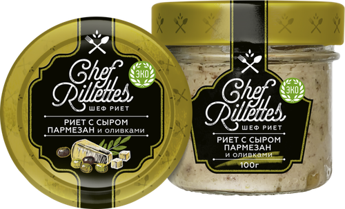 

Риет Путина из икры трески с оливками и сыром пармезан 100 г