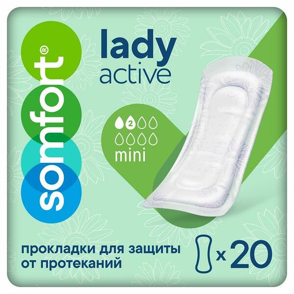 Прокладки Tena Lady Active урологические mini 20 шт