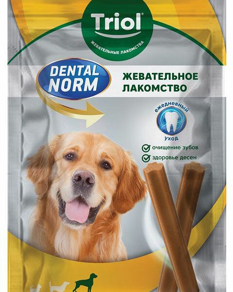 Лакомство для собак Triol Dental Norm палочки жевательные 3 шт. 120 г