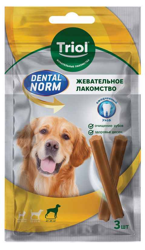 

Лакомство для собак Triol Dental Norm палочки жевательные 3 шт. 120 г