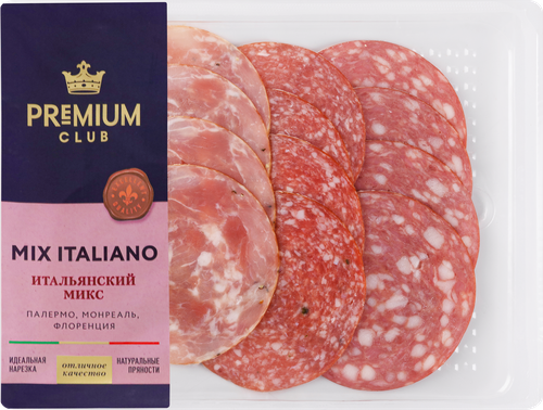 

Колбаса Premium Club Ассорти Палермо, Монреаль, Флоренция с/к нарезка 120 г