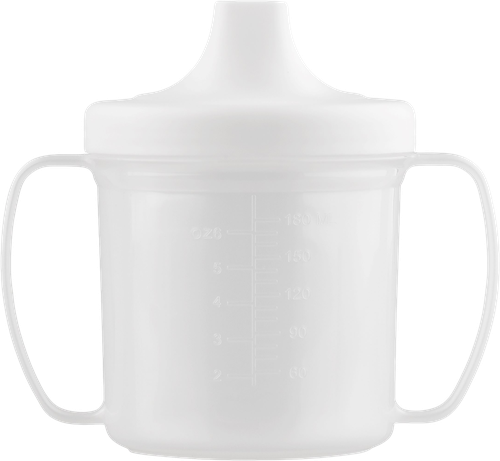 

Кружка-поильник LUBBY Just с твердым носиком, ручками и нестираемой шкалой, с 6 месяцев, 180 мл