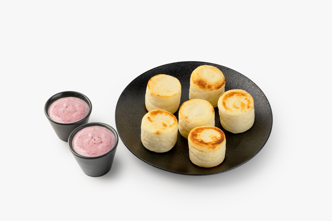 

Сырники ВкусВилл Нежные большая порция с брусничной сгущенкой 385 г